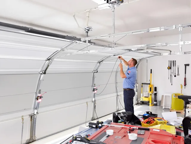 Garage door cable repair service by Montclair Garage Door Repair in Montclair