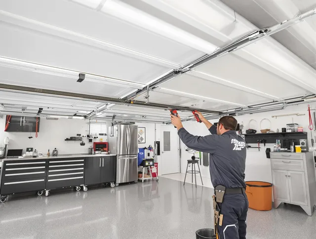 Overhead garage door repair service by Montclair Garage Door Repair in Montclair